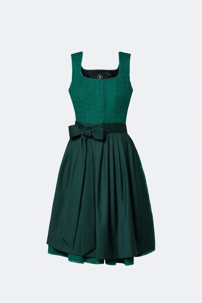DESIGNERDIRNDL AMALIE MIT TWEEDMIEDER IN TANNENGRÜN – Bild 1