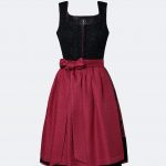 DESIGNERDIRNDL VIOLA MIT TWEEDMIEDER IN SCHWARZ