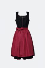 DESIGNERDIRNDL VIOLA MIT TWEEDMIEDER IN SCHWARZ