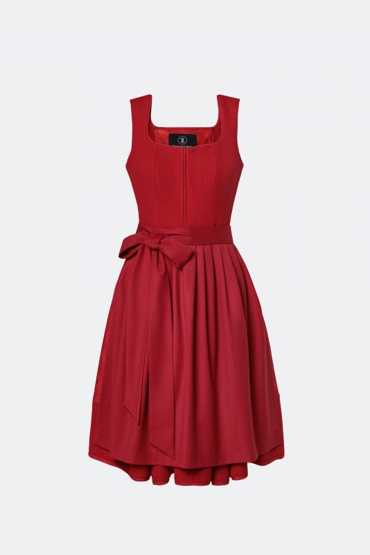 DESIGNERDIRNDL AMALIE MIT TWEEDMIEDER IN PURPURROT