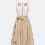 DESIGNERDIRNDL AMALIE MIT TWEEDMIEDER IN TAUPE