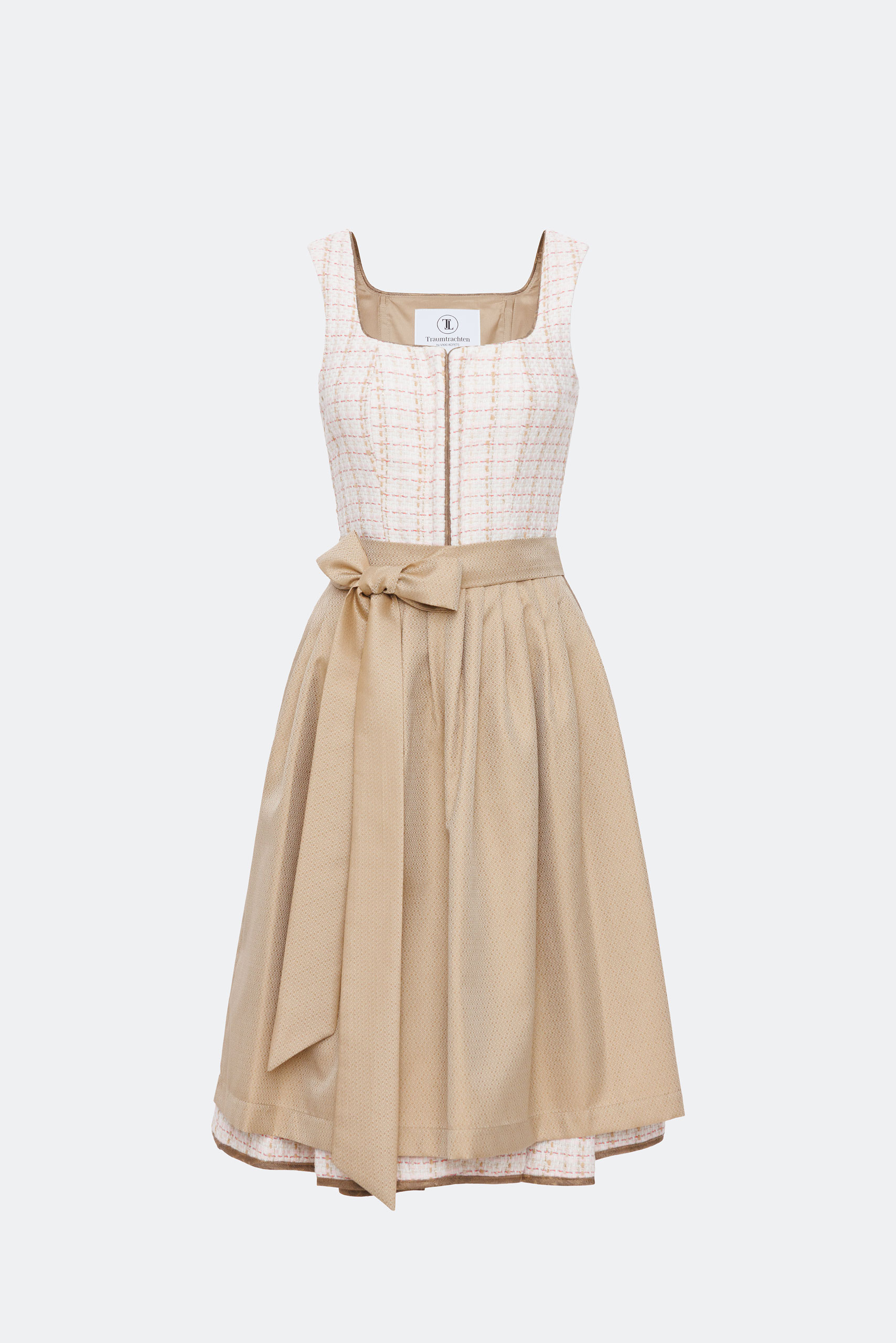 DESIGNERDIRNDL AMALIE MIT TWEEDMIEDER IN TAUPE DESIGNERDIRNDL AMALIE MIT TWEEDMIEDER IN TAUPE – Bild 1