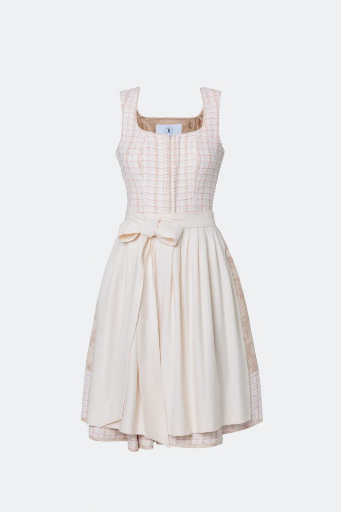 DESIGNERDIRNDL AMALIE MIT TWEEDMIEDER IN BEIGE – Bild 1