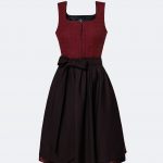 LIMITED EDITION DESIGNERDIRNDL GRAZIA MIT TWEEDMIEDER IN BORDEAUX