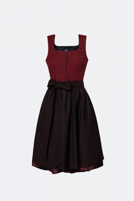LIMITED EDITION DESIGNERDIRNDL GRAZIA MIT TWEEDMIEDER IN BORDEAUX