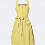 DESIGNERDIRNDL AMALIE MIT TWEEDMIEDER IN SONNENGELB