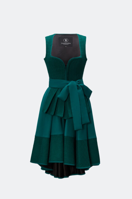 DESIGNERDIRNDL ALMUTH MIT TWEEDMIEDER IN DUNKELGRÜN