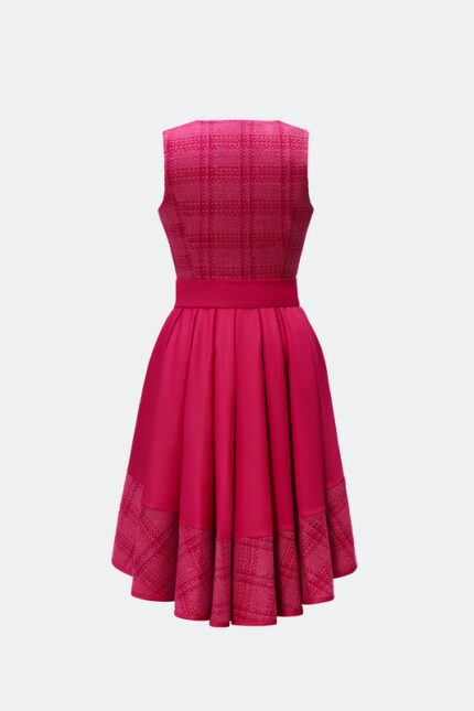 DESIGNERDIRNDL ALMUTH MIT TWEEDMIEDER IN FUCHSIA