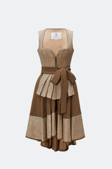 DESIGNERDIRNDL ALMUTH MIT TWEEDMIEDER IN TAUPE