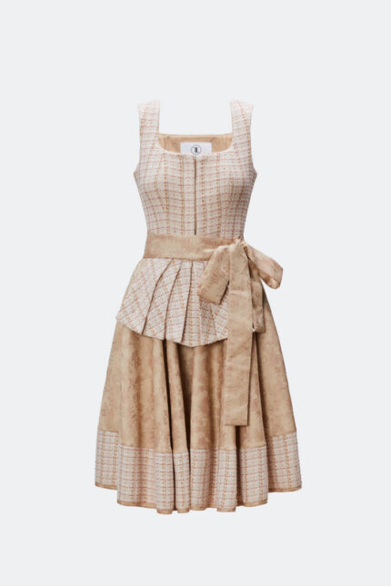 DESIGNERDIRNDL AMALIE MIT TWEEDMIEDER IN BEIGE