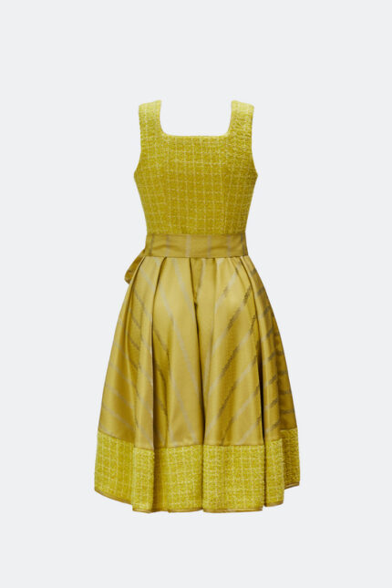 DESIGNERDIRNDL AMALIE MIT TWEEDMIEDER IN SONNENGELB