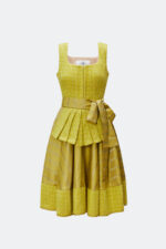 DESIGNERDIRNDL AMALIE MIT TWEEDMIEDER IN SONNENGELB – Bild 3