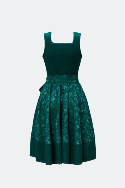 DESIGNERDIRNDL AMALIE MIT TWEEDMIEDER IN TANNENGRÜN