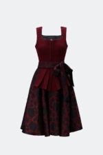 LIMITED EDITION DESIGNERDIRNDL GRAZIA MIT TWEEDMIEDER IN BORDEAUX – Bild 2