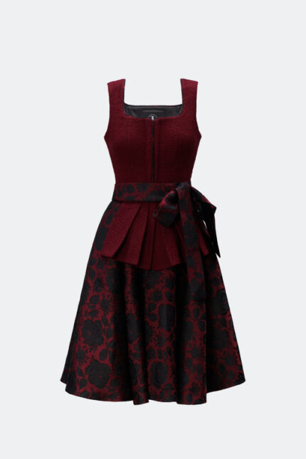 LIMITED EDITION DESIGNERDIRNDL GRAZIA MIT TWEEDMIEDER IN BORDEAUX