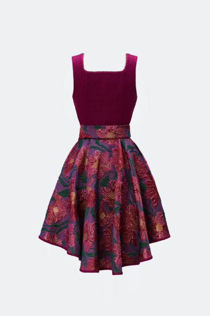 DESIGNERDIRNDL ZITA MIT TWEEDMIEDER IN LILA