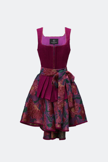 DESIGNERDIRNDL ZITA MIT TWEEDMIEDER IN LILA