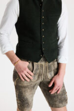 Wildbocklederhose FRANZ in Grau – Bild 3