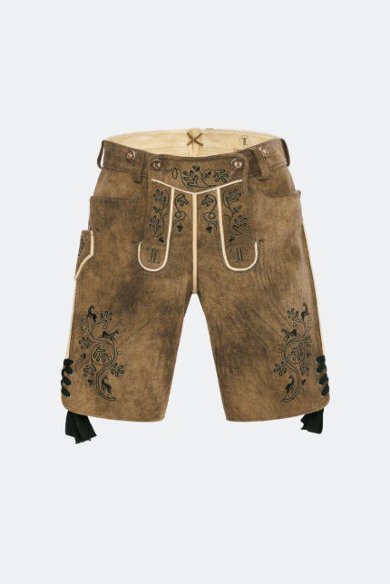 Hirschlederhose LUDWIG in Braun