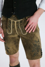 Hirschlederhose LUDWIG in Braun – Bild 4